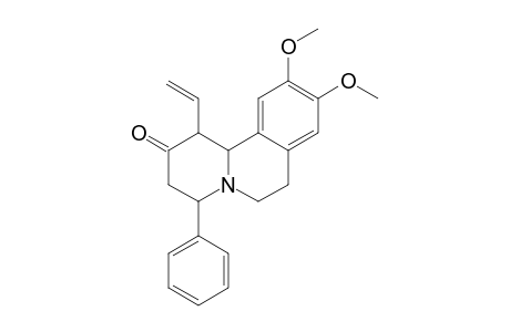 9,10-Dimethoxy-1(Z)-ethenyl-2-oxo-4-phenyl-1,3,4,6,7,11b-hexahydrobenzo[a]quinolizine