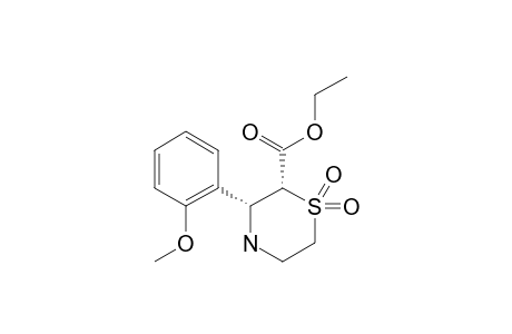 R-2A-ETHOXYCARBONYL-C-3-(O-METHOXYPHENYL)-1,4-THIAZANE-1,1-DIOXIDE