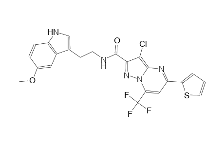 3-chloro-N-[2-(5-methoxy-1H-indol-3-yl)ethyl]-5-(2-thienyl)-7-(trifluoromethyl)pyrazolo[1,5-a]pyrimidine-2-carboxamide