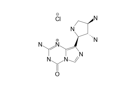 2-AMINO-6-OXO-9-[(2'R,3'S)-2',3'-DIAMINO-(1'R)-PYRROLIDINYL]-5,8-DIAZA-7,9-DICARBAPURINE-HYDROCHLORIDE
