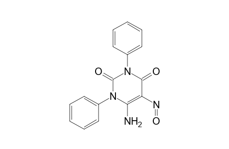 2,4(1H,3H)-Pyrimidinedione, 6-amino-5-nitroso-1,3-diphenyl-