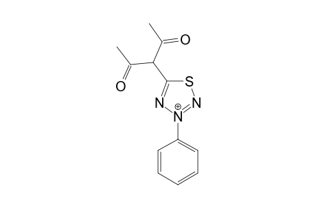 3-PHENYL-5-DI-(MEHTYLCARBONYL)-METHYL-1,2,3,4-THIATRIAZOLE