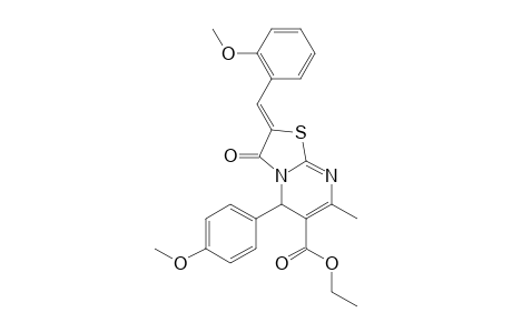 (2Z)-3-keto-5-(4-methoxyphenyl)-7-methyl-2-o-anisylidene-5H-thiazolo[3,2-a]pyrimidine-6-carboxylic acid ethyl ester