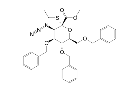METHYL-3-AZIDO-4,5,7-TRI-O-BENZYL-2,3-DIDEOXY-2-ETHYLTHIO-ALPHA-D-MANNOHEPT-2-ULOPYRANOSONATE