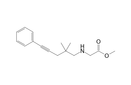 2-[(2,2-dimethyl-5-phenyl-pent-4-ynyl)amino]acetic acid methyl ester