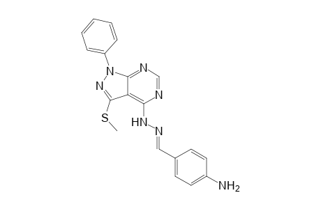 4-[2-(4-Aminobenzylidene)hydrazinyl]-3-(methylsulfanyl)-1-phenyl-1H-pyrazolo[3,4-d]pyrimidine