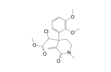 4-[(Methoxycarbonyl)chloromethyl]-4-(2,3-dimethoxyphenyl)-1-methyl-3-methylene- 2-piperidinone