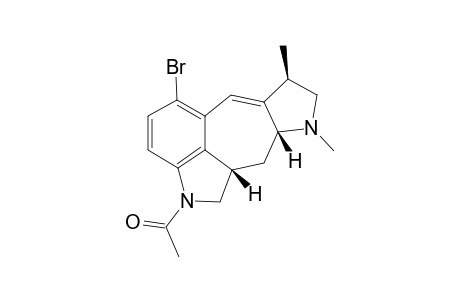 (38, 5R, 8R)-5(10-9)abeo-1 -acetyl-2,3.beta.-dihydro-6-methyl-8.beta.-methyl-12-bromo-9,10-didehydroergoline