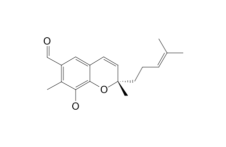 BLANDACHROMENE-I;2-(4-METHYL-3-PENTENYL)-6-FORMYL-8-HYDROXY-2,7-DIMETHYL-2H-CHROMENE