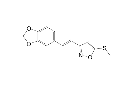 3-[(E)-2-(1,3-benzodioxol-5-yl)ethenyl]-5-(methylthio)isoxazole