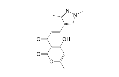3-[(2E)-3-(1,3-dimethyl-1H-pyrazol-4-yl)-2-propenoyl]-4-hydroxy-6-methyl-2H-pyran-2-one