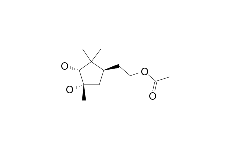 T-4-(2-ACETOXYETHYL)-1,3,3-TRIMETHYLCYCLOPENTANE-R-1,C-2-DIOL
