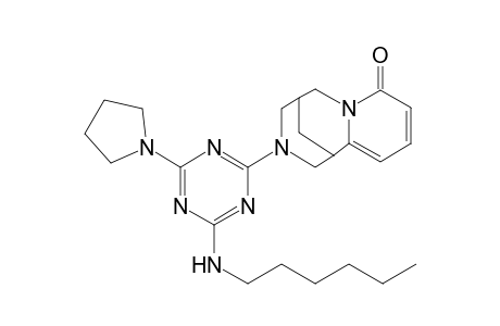 3,11-Diazatricyclo[7.3.1.0(3,8)]trideca-5,7-dien-4-one, 11-[4-(hexylamino)-6-(1-pyrrolidinyl)-1,3,5-triazin-2-yl]-