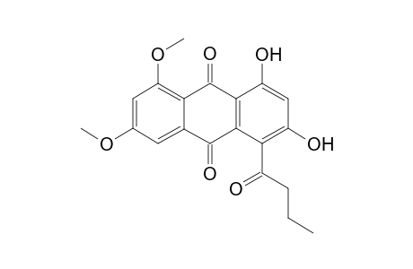 4-Butanoyl-1,3,8-dihydroxy-6,8-dimethoxyanthraquinone