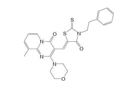 9-methyl-2-(4-morpholinyl)-3-{(Z)-[4-oxo-3-(2-phenylethyl)-2-thioxo-1,3-thiazolidin-5-ylidene]methyl}-4H-pyrido[1,2-a]pyrimidin-4-one