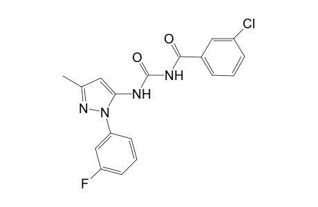 3-Chloranyl-N-[[2-(3-fluorophenyl)-5-methyl-pyrazol-3-yl]carbamoyl]benzamide