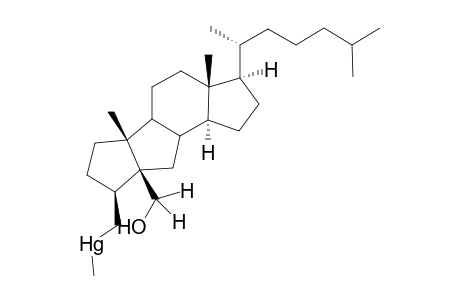 5-(Hydroxymethyl)-A,B-bisnor-3.beta.-[(methylmercurio)methyl]-5.beta.-cholestane