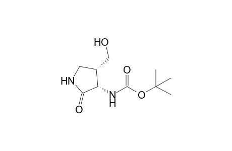 (3S,4S)-3-t-Butoxycarbonylamino-4-hydroxymethylpyrrolidin-2-one