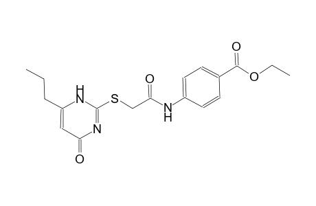 benzoic acid, 4-[[[(1,4-dihydro-4-oxo-6-propyl-2-pyrimidinyl)thio]acetyl]amino]-, ethyl ester