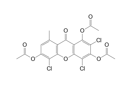 9H-Xanthen-9-one, 1,3,6-tris(acetyloxy)-2,4,5-trichloro-8-methyl-