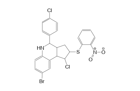 1H-cyclopenta[c]quinoline, 8-bromo-1-chloro-4-(4-chlorophenyl)-2,3,3a,4,5,9b-hexahydro-2-[(2-nitrophenyl)thio]-