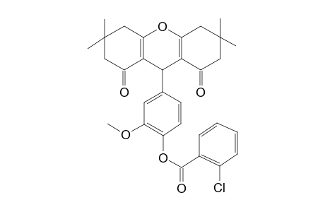 2-Methoxy-4-(3,3,6,6-tetramethyl-1,8-dioxo-2,3,4,5,6,7,8,9-octahydro-1H-xanthen-9-yl)phenyl 2-chlorobenzoate