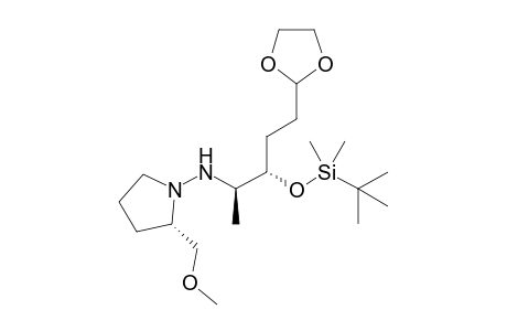 (1R,2S,2S)-(-)-N-[2-(tert-Butyldimethylsiloxy)-4-([1,3]dioxolan-2-yl)-1-methylbutyl]-N-(2-methoxymethylpyrrolidin-1-yl)amine