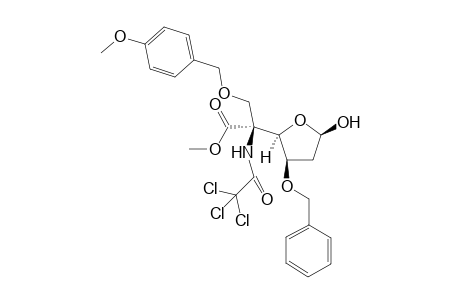 Methyl (S)-2-[(2R,3R,5R)-3-Benzyloxy-5-hydroxyoxolan-2-yl]-3-(4-methoxybenzyloxy)-2-(trichloroacetamido)propanoate