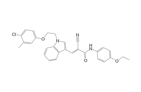 (2E)-3-{1-[2-(4-chloro-3-methylphenoxy)ethyl]-1H-indol-3-yl}-2-cyano-N-(4-ethoxyphenyl)-2-propenamide