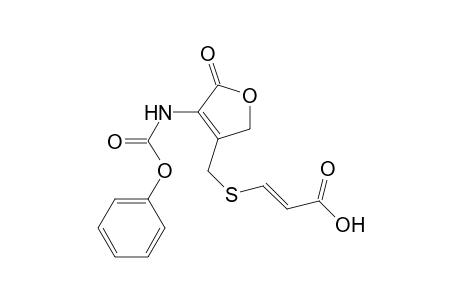 2-Propenoic acid, 3-[[[2,5-dihydro-5-oxo-4-[(phenoxycarbonyl)amino]-3-furanyl]methyl]th io]-, (E)-
