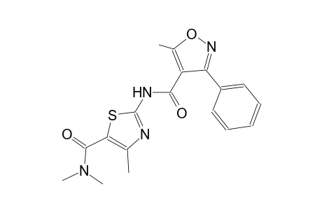 N-{5-[(dimethylamino)carbonyl]-4-methyl-1,3-thiazol-2-yl}-5-methyl-3-phenyl-4-isoxazolecarboxamide