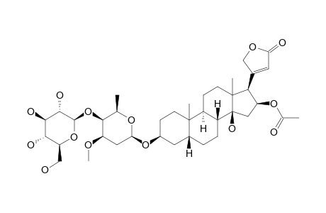 3-BETA-O-[-BETA-D-GLUCOPYRANOSYL-(1->4)-BETA-D-DIGINOPYRANOSYL]-16-BETA-ACETOXY-14-HYDROXY-5-BETA,14-BETA-CARD-20(22)-ENOLIDE