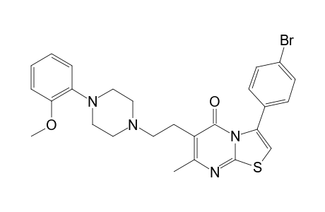 3-(4-BROMO-PHENYL)-6-[2-[4-(2-METHOXY-PHENYL)-PIPERAZIN-1-YL]-ETHYL]-7-METHYL-5H-THIAZOLO-[3,2-A]-PYRIMIDIN-5-ONE