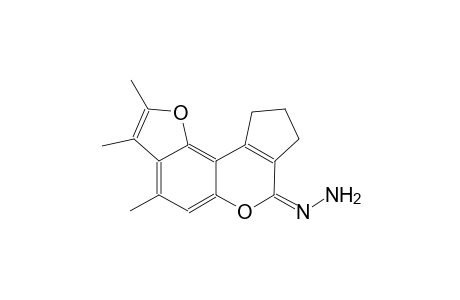 cyclopenta[c]furo[2,3-f][1]benzopyran-7(8H)-one, 9,10-dihydro-2,3,4-trimethyl-, hydrazone, (7E)-