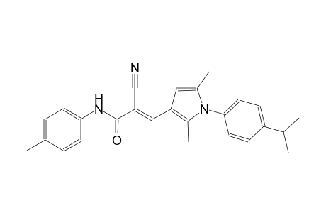 (2E)-2-cyano-3-[1-(4-isopropylphenyl)-2,5-dimethyl-1H-pyrrol-3-yl]-N-(4-methylphenyl)-2-propenamide