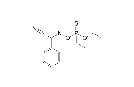 Glyoxylonitrile, phenyl-, oxime, O-ethyl ethylphosphonothioate