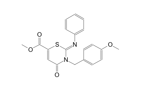 methyl (2Z)-3-(4-methoxybenzyl)-4-oxo-2-(phenylimino)-3,4-dihydro-2H-1,3-thiazine-6-carboxylate
