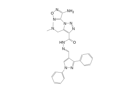 1-(4-amino-1,2,5-oxadiazol-3-yl)-5-[(dimethylamino)methyl]-N'-[(E)-(1,3-diphenyl-1H-pyrazol-4-yl)methylidene]-1H-1,2,3-triazole-4-carbohydrazide