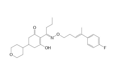 2-Cyclohexen-1-one, 2-[1-[[[4-(4-fluorophenyl)-3-pentenyl]oxy]imino]butyl]-3-hydroxy-5-(tetrahydro-2H-pyran-4-yl)-, (?,E)-