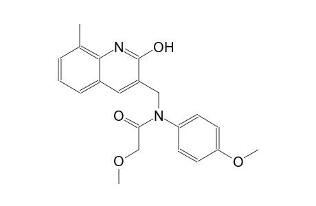 N-[(2-hydroxy-8-methyl-3-quinolinyl)methyl]-2-methoxy-N-(4-methoxyphenyl)acetamide