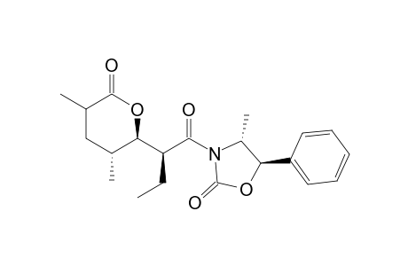 2-Oxazolidinone, 4-methyl-3-[1-oxo-2-(tetrahydro-3,5-dimethyl-6-oxo-2H-pyran-2-yl)butyl]-5-phenyl-, [2S-[2.alpha.[S*(4S*,5R*)],3.beta.,5.beta.]]-