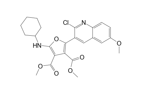 Dimethyl 2-(2-chloro-6-methoxyquinolin-3-yl)-5-(cyclohexylamino)furan-3,4-dicarboxylate