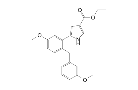 Ethyl 5-(5-methoxy-2-(3-methoxybenzyl)phenyl)-1H-pyrrole-3-carboxylate