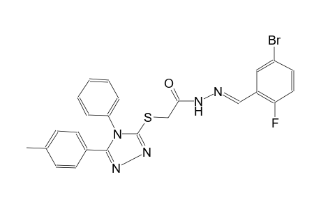 acetic acid, [[5-(4-methylphenyl)-4-phenyl-4H-1,2,4-triazol-3-yl]thio]-, 2-[(E)-(5-bromo-2-fluorophenyl)methylidene]hydrazide