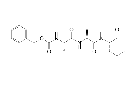 (phenylmethyl) N-[(2S)-1-[[(2S)-1-[[(2S)-4-methyl-1-oxidanylidene-pentan-2-yl]amino]-1-oxidanylidene-propan-2-yl]amino]-1-oxidanylidene-propan-2-yl]carbamate