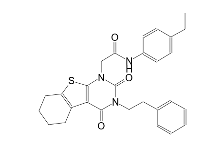 2-(2,4-dioxo-3-(2-phenylethyl)-3,4,5,6,7,8-hexahydro[1]benzothieno[2,3-d]pyrimidin-1(2H)-yl)-N-(4-ethylphenyl)acetamide