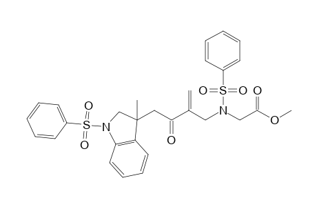 Methyl 2-{2-[2-(3-methyl-1-phenylsulfonyl-2,3-dihydro-1H-3-indolyl)acetyl]allyl(phenyl)sulphonamido}acetate