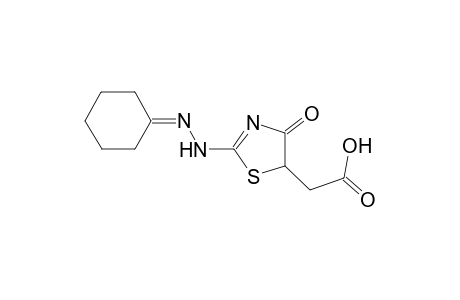 [2-(2-cyclohexylidenehydrazino)-4-oxo-4,5-dihydro-1,3-thiazol-5-yl]acetic acid