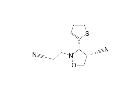 2-Isoxazolidinepropanenitrile, 4-cyano-3-(2-thienyl)-, cis-