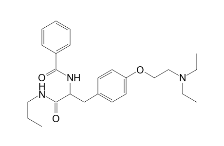 N-[3-[4-(2-diethylaminoethyloxy)phenyl]-1-oxo-1-(propylamino)propan-2-yl]benzamide
